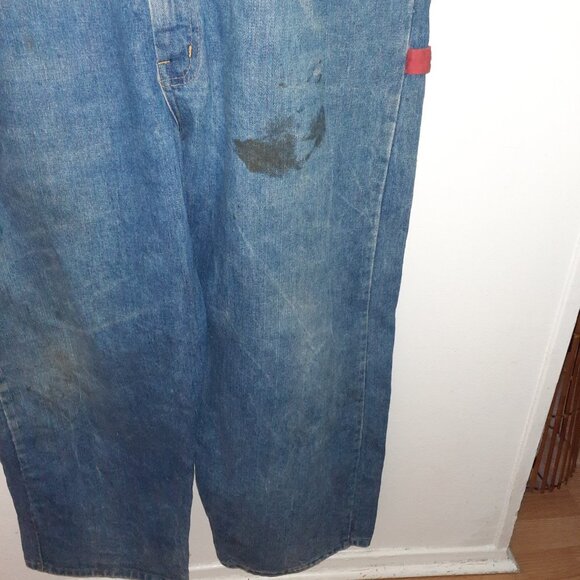 Vintage GWG-Scrubbies-Bib Overalls Coveralls-Denim Jeans-Size 46 Men - Picture 3 of 6